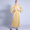 Matte Dress, Fishtail, Three-layered Sleeves, Bright Beads, A-line Large Skirt, Muslim Female Abaya Cross-border