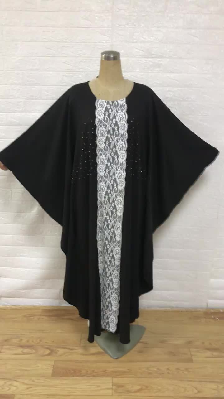  Arab Turkish Jalabiya Morocco 2022 Kaftan Thobe Kimono Caftan Burka Modest Bat Sleeve Abaya Dubai Muslim Islamic Clothing Prayer Women Maxi Dress Abaya