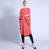 New Muslim Women's Mid-length Big Bat Sleeve Dress Middle Eastern Malay Blouse Spot Issued on Behalf of