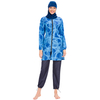 2022 Three-piece Printed Swimsuit, Conservative Loose Zipper Amazon AliExpress Southeast Asia