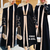 Foreign trade hot style lace cuff stitching long-sleeved loose large size lace cardigan robe