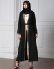 Muslim Arabian Fashion Long Coat Loose Large Size Paris Beads Retro Stitching Long Sleeve Robe