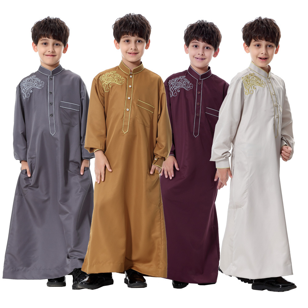  Sherwani Muslim Kids Sets for Boy India & Pakistan Clothing Boy Thobe Designs Salwar Kameez 2021 Modest Chemises Hommes Islamic Kurta