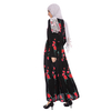 Foreign Trade Supply Amazon Muslim Malay Fashion Big Rose Print Robe Dubai Dress