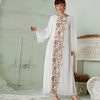 White Embroidery Best Selling Islamic Turkey Dubai Modest Fashion Muslim Robe Maxi Dresses Loose Abaya