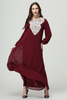 Fashion Ladies' Chest Applique Malaysia Arabian Muslim Large Size Long Sleeve Dress