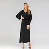 Islamic Long-sleeved Embroidery Front Turkey Ruffled Fashionable Muslim Dress Dubai Hot Sale Dress