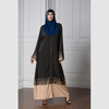 Fringed Lace Stitching Fashion Fashion Long Skirt Islamic Women's Zipper Cardigan Robe Dubai Hot Style