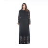 AliExpress Hot Style Dress Fat MM Temperament Foreign Trade Plue Size Long-sleeved Hollow Lace Dress