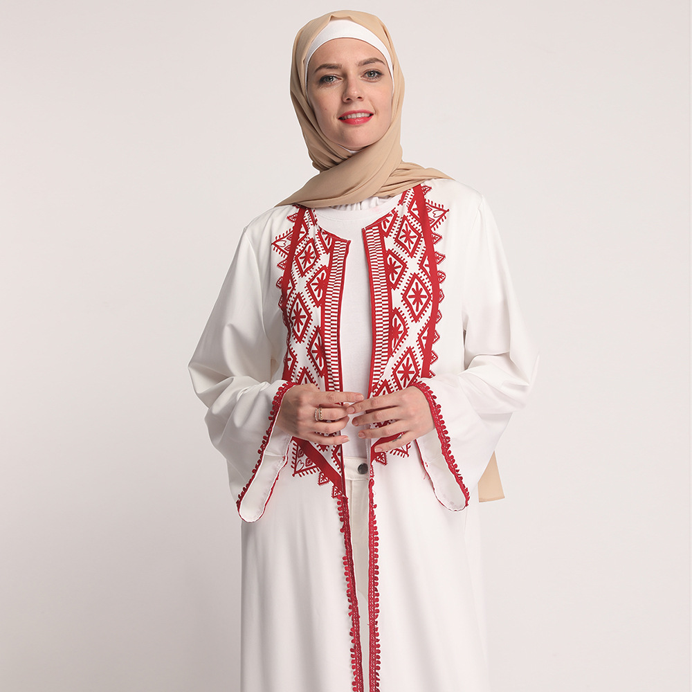 Chic 2022 Couture Modest Fashion Islamic Dubai Maxi Dresses Muslim Open Abaya