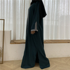 Muslim Turkish Dress Side Slit Hooded Long Dress, Worship Fashion Robe
