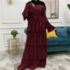 Amazon AliExpress Hot Sale New Fashion And Elegant Round Neck Cake Skirt Long Dress