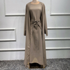 Arabic Style Three-piece Modest Fashion Islamic Dress Cheap Muslim Maxi Dresses Modern Abaya