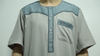 2022 Wholesale Casual Short-sleeve Arabic Men's Robe Stand Collar Muslim Islamic Thobe
