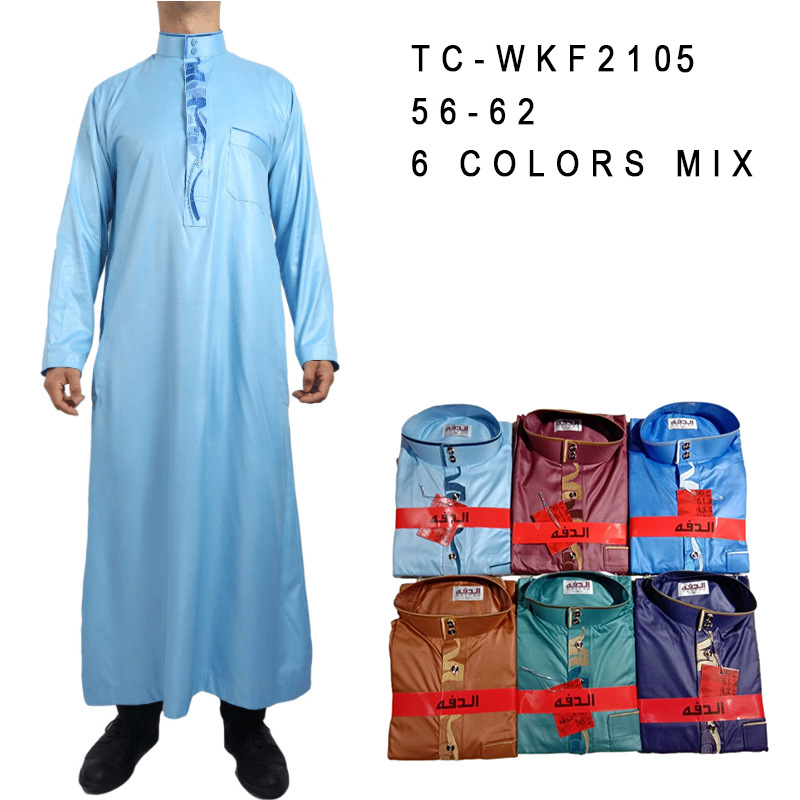 New 2022 Loose Men's Muslim Arabic Wholesale Design Fashion Casual Islamic Robe Thobe