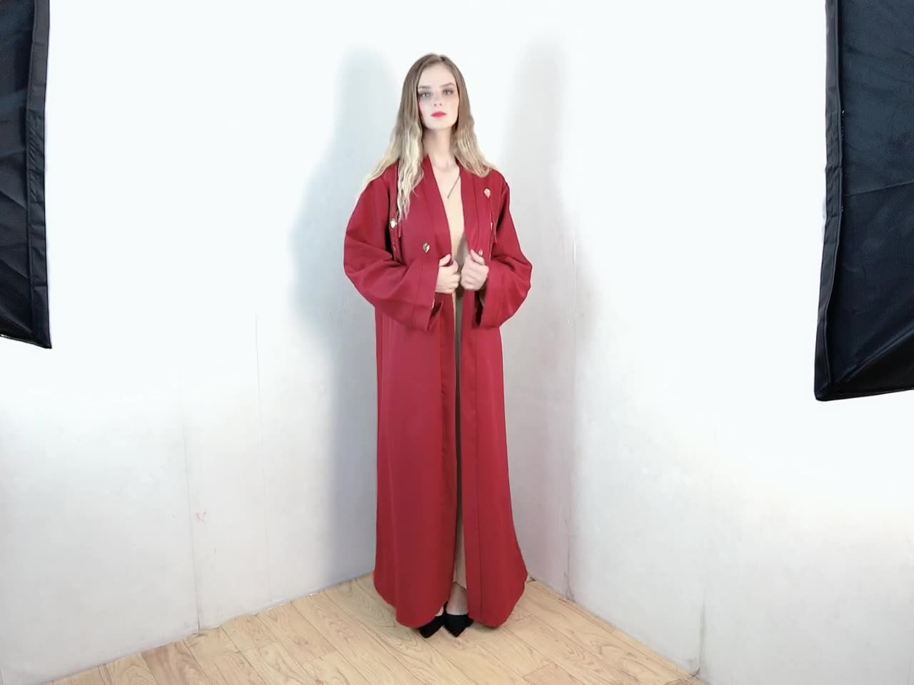  Kaftan Kimono Abaya 2022 Jalabiya Arab Thobe Burka Bat Sleeve Morocco Modest Muslim Dubai Caftan Islamic Clothing Turkish Prayer Women Maxi Dress Open Abaya