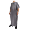 2022 Cotton Linen Wholesale New Arabic Men's Robe Stand Collar Muslim Islamic Thobe