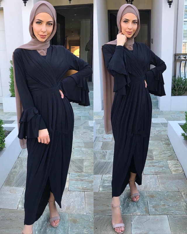 Arabic Amazon Wholesale Casual Modest New Muslim Ladies Plus Size Maxi Dresses Designer Islamic Abaya