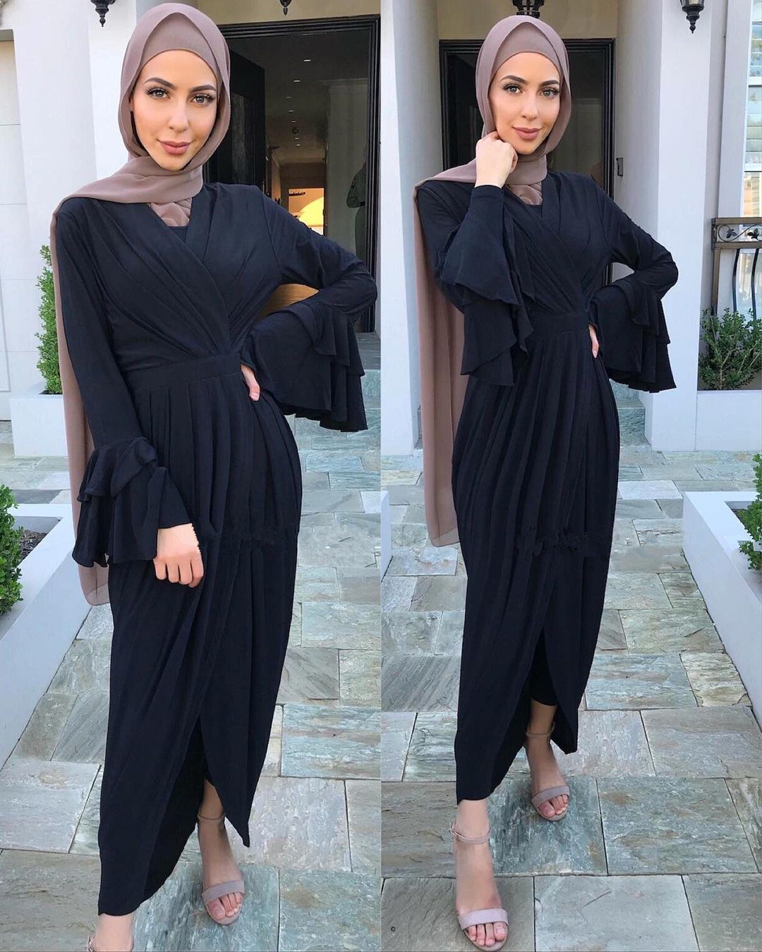 Arabic Amazon Wholesale Casual Modest New Muslim Ladies Plus Size Maxi Dresses Designer Islamic Abaya