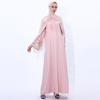 Embroidered Trumpet Sleeve Dress Summer Retro A-line Slim Muslim Female Muslim Abaya
