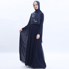 New Ins Sequined Gauze Skirt Dubai Muslim Women's Stitching Robe Chiffon Summer Long-sleeved Robe