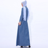 New Early Spring Professional Wear Muslim Women's Small Stand-up Collar Robe Factory Denim Long Dress Women