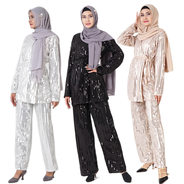 Dubai Embroidery Long Sleeve Modest Fashion Islamic Loose Islamic Muslim Maxi Dresses Abaya