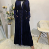 2022 Abaya Gold Velvet Bronzing Muslim Cardigan Robe Middle East New Fashion Autumn And Winter Kimono