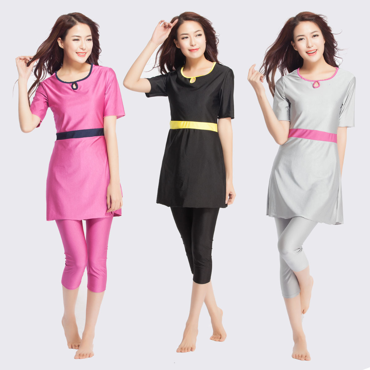 Modest Conservative Short-sleeved Swimsuit Beach Swimsuit Muslim Swimwear Burkini