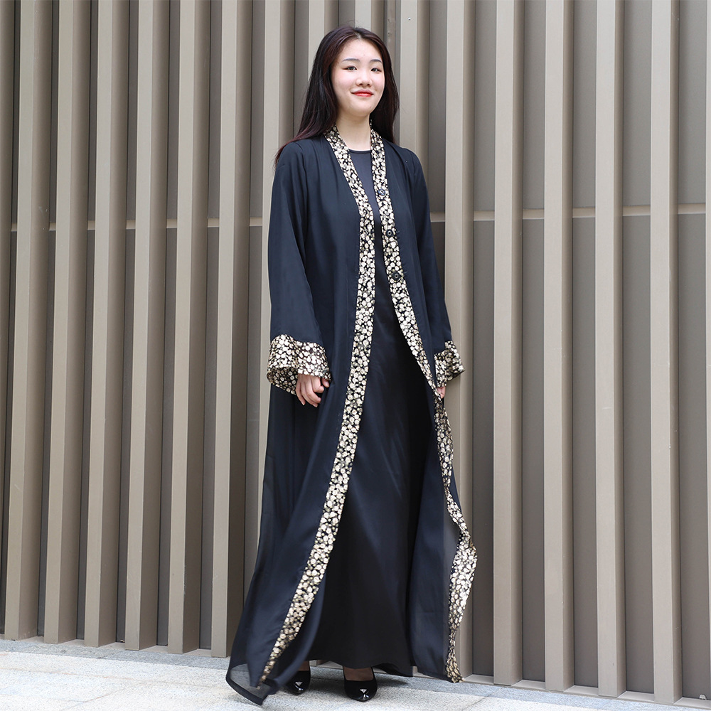  2022 Jalabiya Muslim Dubai Thobe Caftan Islamic Clothing Jalabiya Kaftan Burka Jilbab Turkish Dubai Prayer Women Maxi Dress Abaya