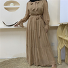 AliExpress Amazon Foreign Trade Women's Stitching Long-sleeved Middle Eastern Fashion Dress