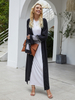 Cross-border Source of Fashion Women's Mesh Fabric Stitching Hot Drilling Muslim Cardigan Robe