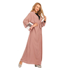 Cross-border Source of Fashion Robe Women's Mesh Fabric Stitching Hot Drilling Muslim Cardigan 