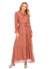 AliExpress Amazon Fashion Cross-border Foreign Trade Women's Stitching Long-sleeved Middle Eastern Dress