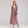 EBay Hot Sale Middle Eastern Muslim Long-sleeved Embroidered Beaded Robe Women Arab Long Cardigan
