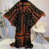 Cross-border Source Fashion Printing Elegant Loose Muslim Robe Bat Sleeve Plus Size Women's Dress