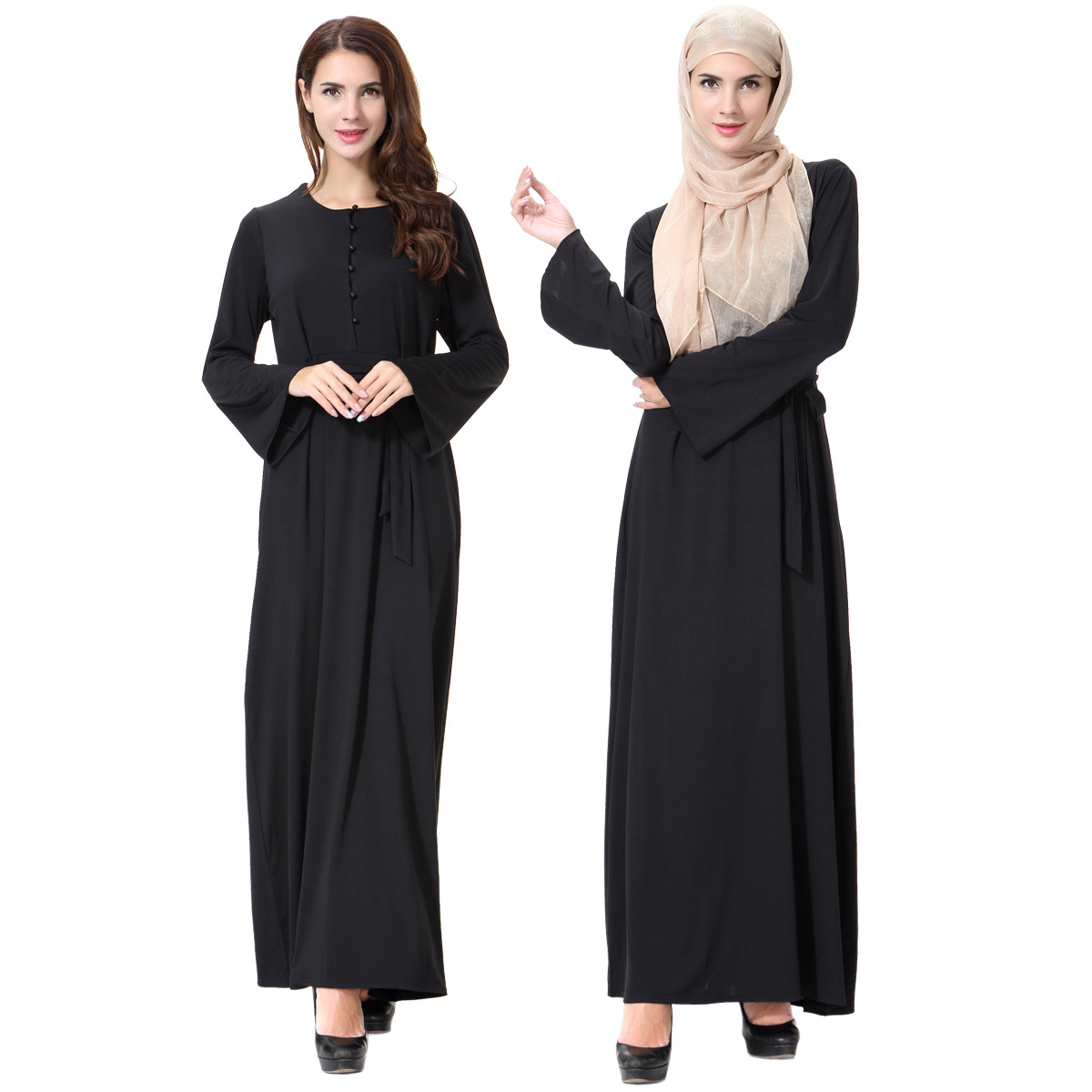  Muslimah Embroidery Muslim Dress Dresses Fashion Shop Kaftan Modest Kimono Borka Fabric Modest Baju Collection Women Kurta Abaya