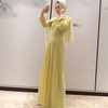 Ramadan Muslim Women Chiffon Summer Arab Solid Color Large Size Dress Wholesale