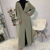 Middle Eastern Muslim New Fashion Lace Dubai Arab Cardigan Robe
