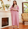 New Dubai Casual Maxi Dresses Modest Muslim Women Embroidery Islamic Clothing Abaya