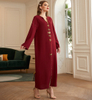 Muslim Dresses Modest Party Maxi Dress Handmade Women Islamic Dubai Fabric Dubai Clothing Abaya