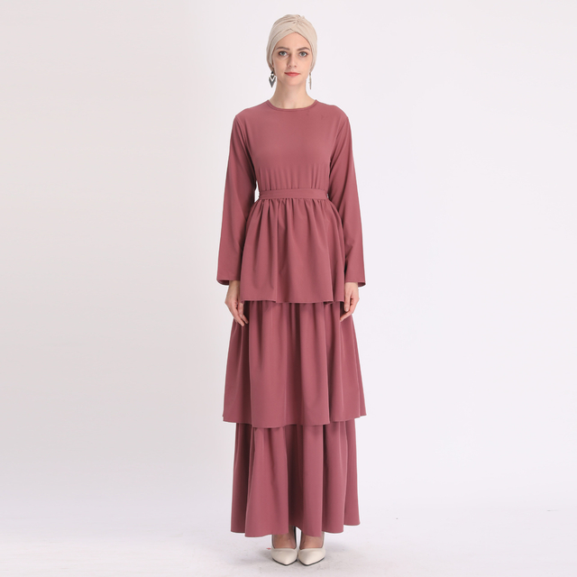 2022 Simple Women Muslim Dubai Ladies Pray Dresses Maxi Dresses Islamic Abaya