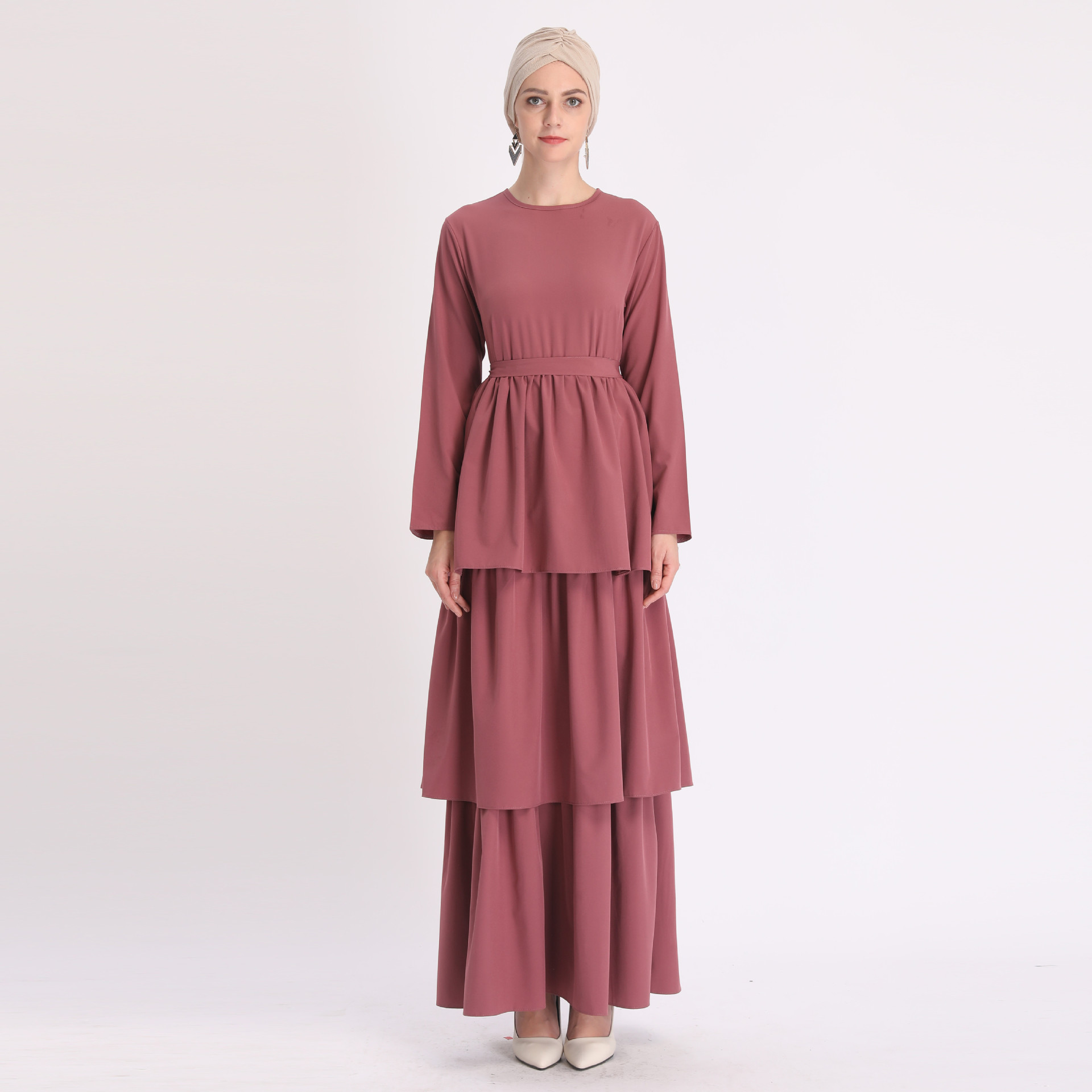 2022 Simple Women Muslim Dubai Ladies Pray Dresses Maxi Dresses Islamic Abaya