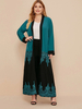 Foreign Trade Women's New Style Fashion Lace Hollow Stitching Cardigan Large Size Loose Long Robe