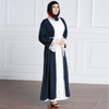 Hot Selling Hot Style Stitching Lace Fashion European And American Muslim Women's Robe Fashion Long-sleeved Loose Big Swing Dress