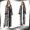 European And American Muslim Muslim Robe Striped Loose Lace Cardigan Women