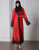 Muslim Arabian Fashion Long Coat Robe Loose Large Size Paris Beads Retro Stitching Long Sleeve